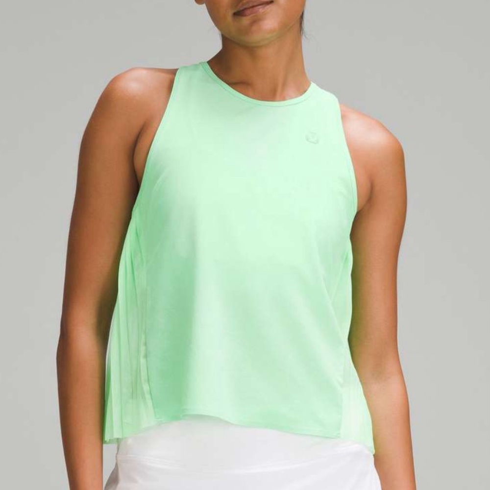 Lululemon side pleats tennis tank pistachio